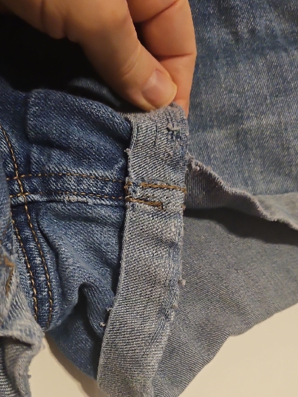 Old Navy High Rise WOW Medium Blue Rolled-Hem Denim Shorts - Picture 4 of 16